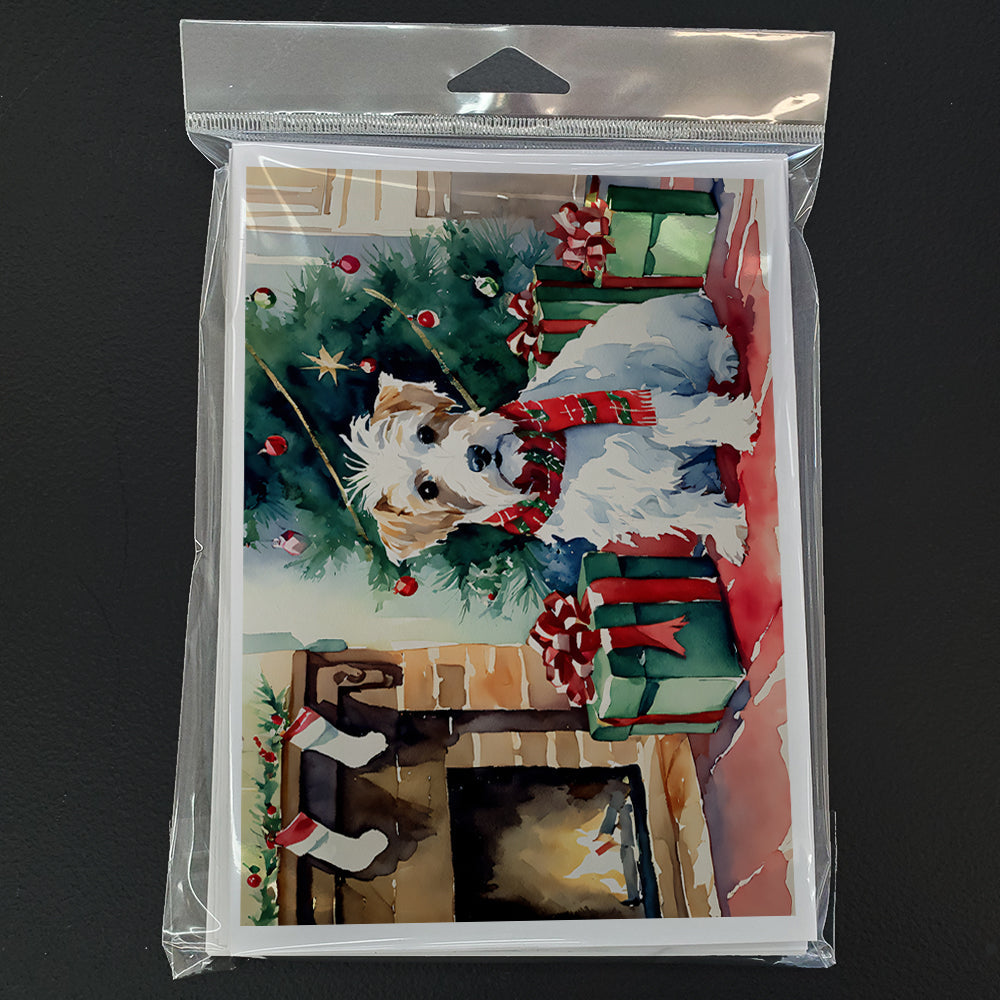 Sealyham Terrier Cozy Christmas Greeting Cards Pack of 8 Blank Cards with Envelopes Whimsical A7 Size 5x7
