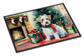 Sealyham Terrier Cozy Christmas Doormat Indoor Outdoor 18H X 27W Front Door Mat Rugs for Entryway, Non Slip Washable