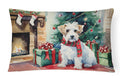 Sealyham Terrier Cozy Christmas Decorative Throw Pillow 12x16 Indoor Outdoor Accent Cushion, Fabric Cover with Insert for Sofa, Bed, Porch & Living Room