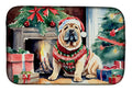 Shar Pei Cozy Christmas Dish Drying Mat Absorbent Dish Drying Mat Pad for Kitchen Counter Dish Drainer Mat for Countertop, 14 x 21", Multicolor