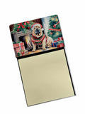 Shar Pei Cozy Christmas Watercolor Sticky Note Holder Refillable Dispenser Desk Accessory 3x3 Pad Gift