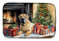 Shar Pei Cozy Christmas Dish Drying Mat Absorbent Dish Drying Mat Pad for Kitchen Counter Dish Drainer Mat for Countertop, 14 x 21", Multicolor