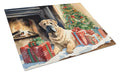 Shar Pei Cozy Christmas Cutting Board Tempered Glass Kitchen Cutting Surface, Heat Resistant Chopping, Non-Slip Feet, Food Prep & Serving