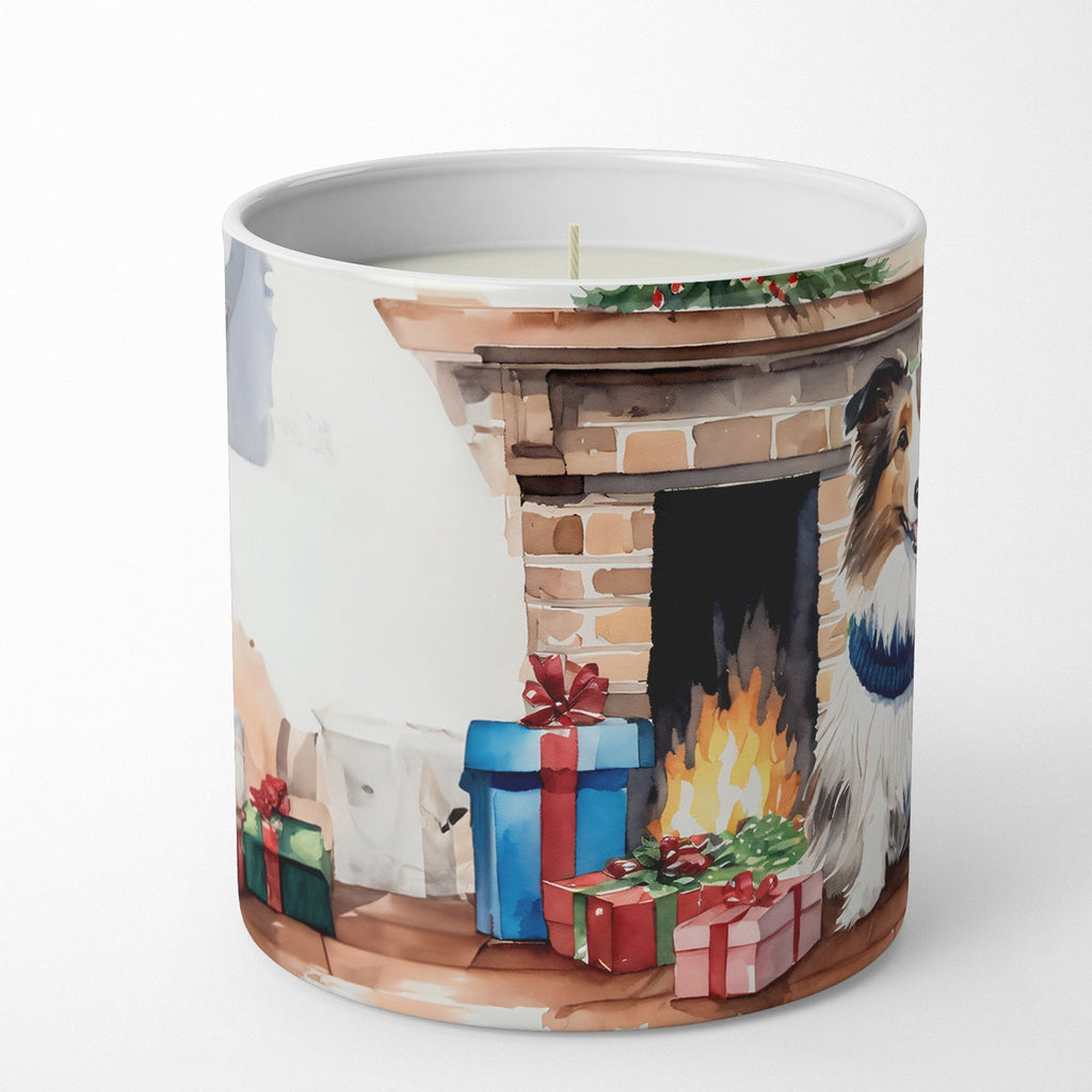 Sheltie Cozy Christmas Decorative Soy Candle Nature Soy Wax Essential Oil Home Decor Ideal for Bedroom Kitchen Bath Office Gift, 10 oz