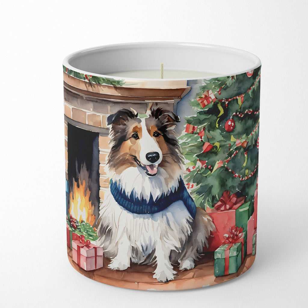 Sheltie Cozy Christmas Decorative Soy Candle Nature Soy Wax Essential Oil Home Decor Ideal for Bedroom Kitchen Bath Office Gift, 10 oz