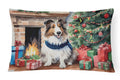 Sheltie Cozy Christmas Decorative Throw Pillow 12x16 Indoor Outdoor Accent Cushion, Fabric Cover with Insert for Sofa, Bed, Porch & Living Room