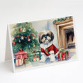 Shih Tzu Cozy Christmas Greeting Cards Pack of 8 Blank Cards with Envelopes Whimsical A7 Size 5x7