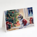 Shih Tzu Cozy Christmas Greeting Cards Pack of 8 Blank Cards with Envelopes Whimsical A7 Size 5x7