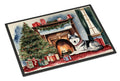 Siberian Husky Cozy Christmas Doormat Indoor Outdoor 24H X 36W Front Door Mat Rugs for Entryway, Non Slip Washable Low Pile,