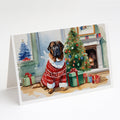 Tibetan Mastiff Cozy Christmas Greeting Cards Pack of 8 Blank Cards with Envelopes Whimsical A7 Size 5x7