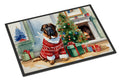 Tibetan Mastiff Cozy Christmas Doormat Indoor Outdoor 18H X 27W Front Door Mat Rugs for Entryway, Non Slip Washable