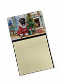 Tibetan Mastiff Cozy Christmas Watercolor Sticky Note Holder Refillable Dispenser Desk Accessory 3x3 Pad Gift