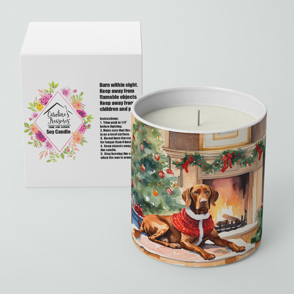 Vizsla Cozy Christmas Decorative Soy Candle Nature Soy Wax Essential Oil Home Decor Ideal for Bedroom Kitchen Bath Office Gift, 10 oz