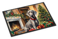 Weimaraner Cozy Christmas Doormat Indoor Outdoor 24H X 36W Front Door Mat Rugs for Entryway, Non Slip Washable Low Pile,