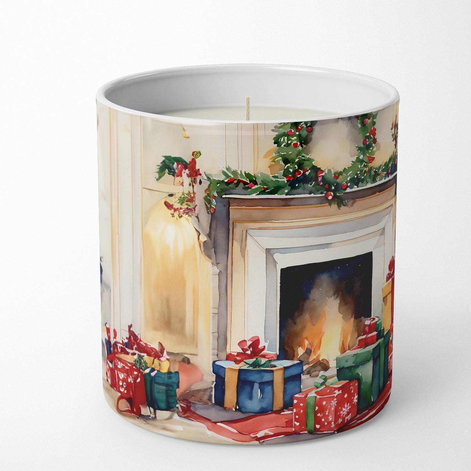 Welsh Springer Spaniel Cozy Christmas Decorative Soy Candle Nature Soy Wax Essential Oil Home Decor Ideal for Bedroom Kitchen Bath Office Gift, 10 oz