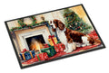 Welsh Springer Spaniel Cozy Christmas Doormat Indoor Outdoor 18H X 27W Front Door Mat Rugs for Entryway, Non Slip Washable