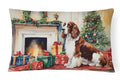 Welsh Springer Spaniel Cozy Christmas Decorative Throw Pillow 12x16 Indoor Outdoor Accent Cushion, Fabric Cover with Insert for Sofa, Bed, Porch & Living Room