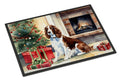Welsh Springer Spaniel Cozy Christmas Doormat Indoor Outdoor 18H X 27W Front Door Mat Rugs for Entryway, Non Slip Washable