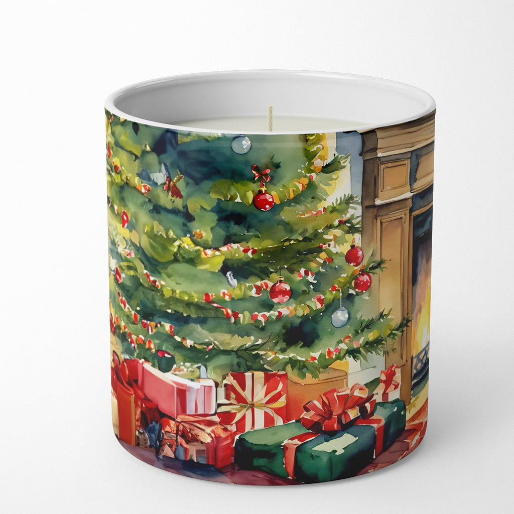 Welsh Terrier Cozy Christmas Decorative Soy Candle Nature Soy Wax Essential Oil Home Decor Ideal for Bedroom Kitchen Bath Office Gift, 10 oz