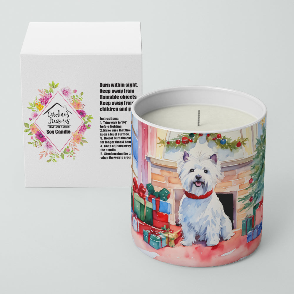 Westie Cozy Christmas Decorative Soy Candle Nature Soy Wax Essential Oil Home Decor Ideal for Bedroom Kitchen Bath Office Gift, 10 oz