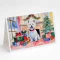Westie Cozy Christmas Greeting Cards Pack of 8 Blank Cards with Envelopes Whimsical A7 Size 5x7
