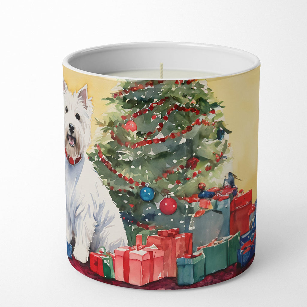 Westie Cozy Christmas Decorative Soy Candle Nature Soy Wax Essential Oil Home Decor Ideal for Bedroom Kitchen Bath Office Gift, 10 oz