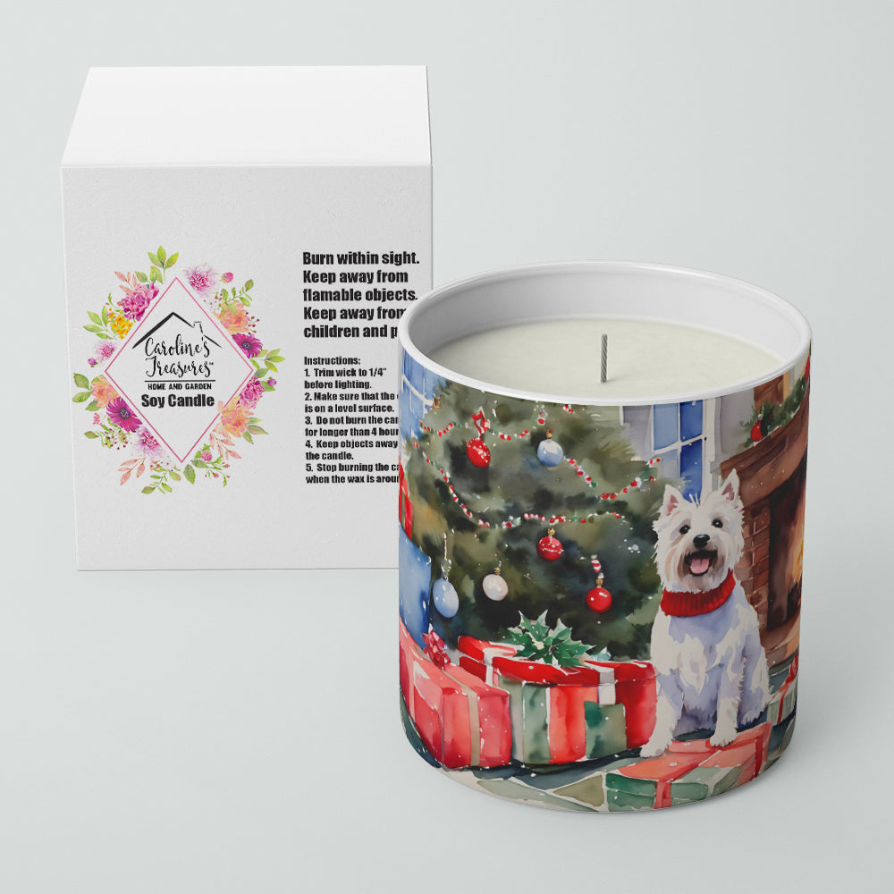 Westie Cozy Christmas Decorative Soy Candle Nature Soy Wax Essential Oil Home Decor Ideal for Bedroom Kitchen Bath Office Gift, 10 oz