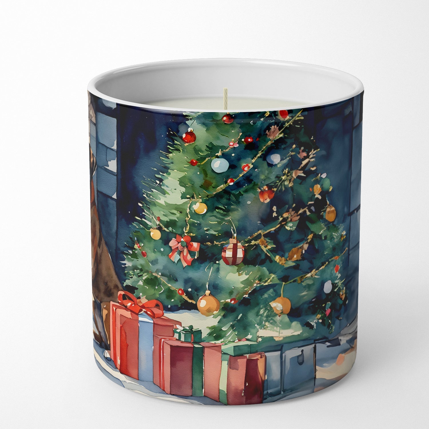 Boxer Cozy Christmas Decorative Soy Candle Nature Soy Wax Essential Oil Home Decor Ideal for Bedroom Kitchen Bath Office Gift, 10 oz