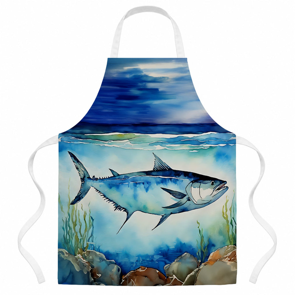 Bluefin Tuna Apron Cooking Kitchen Server Baking Crafts Gardening for Adult Women Men, Unisex, Large, Multicolor