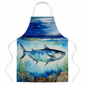 Bluefin Tuna Apron Cooking Kitchen Server Baking Crafts Gardening for Adult Women Men, Unisex, Large, Multicolor