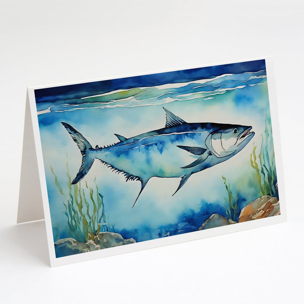 Bluefin Tuna Greeting Cards Pack of 8 Blank Cards with Envelopes Whimsical A7 Size 5x7