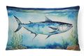 Bluefin Tuna Decorative Throw Pillow 12x16 Indoor Outdoor Accent Cushion, Fabric Cover with Insert for Sofa, Bed, Porch & Living Room