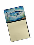 Bluefin Tuna Watercolor Sticky Note Holder Refillable Dispenser Desk Accessory 3x3 Pad Gift