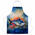 Bluefin Tuna Apron Cooking Kitchen Server Baking Crafts Gardening for Adult Women Men, Unisex, Large, Multicolor