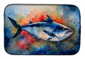 Bluefin Tuna Dish Drying Mat Absorbent Dish Drying Mat Pad for Kitchen Counter Dish Drainer Mat for Countertop, 14 x 21", Multicolor