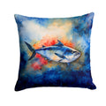 Bluefin Tuna Decorative Throw Pillow 18x18 Indoor Outdoor Accent Cushion, Fabric Cover with Insert for Sofa, Bed, Porch & Living Room