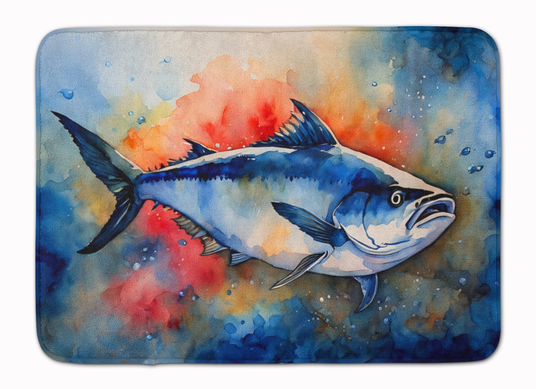 Bluefin Tuna Memory Foam Kitchen Mat Machine Washable Anti-Fatigue Cushion Comfort Bath or Kitchen Rug