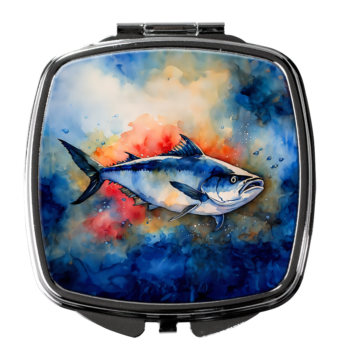 Bluefin Tuna Compact Mirror Decorative Travel Makeup Mirror for Women Girls Gifts Pocket Makeup Mirror Folding Handheld