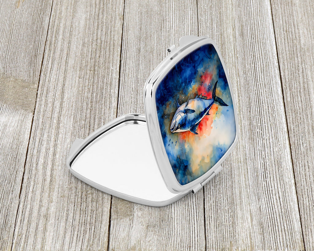 Bluefin Tuna Compact Mirror Decorative Travel Makeup Mirror for Women Girls Gifts Pocket Makeup Mirror Folding Handheld