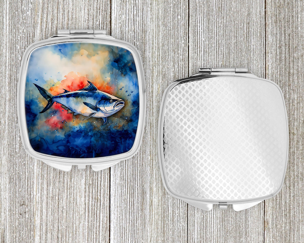 Bluefin Tuna Compact Mirror Decorative Travel Makeup Mirror for Women Girls Gifts Pocket Makeup Mirror Folding Handheld