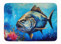 Bluefin Tuna Memory Foam Kitchen Mat Machine Washable Anti-Fatigue Cushion Comfort Bath or Kitchen Rug