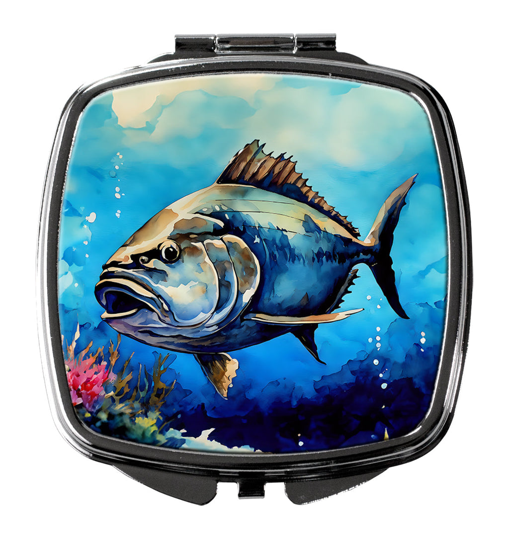 Bluefin Tuna Compact Mirror Decorative Travel Makeup Mirror for Women Girls Gifts Pocket Makeup Mirror Folding Handheld