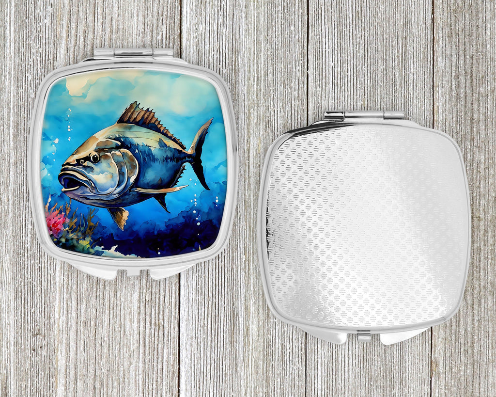 Bluefin Tuna Compact Mirror Decorative Travel Makeup Mirror for Women Girls Gifts Pocket Makeup Mirror Folding Handheld
