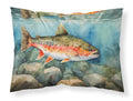 Brook Trout Standard Pillowcase Lightweight Super Soft Easy Care Decorative Artwork Pillowcase, Standard