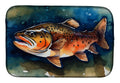 Brown Trout Dish Drying Mat Absorbent Dish Drying Mat Pad for Kitchen Counter Dish Drainer Mat for Countertop, 14 x 21", Multicolor