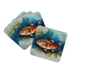 Brown Trout Foam Coasters Set of 4 Cup Coasters for Indoor Outdoor, Tabletop Protection, Anti Slip, Mouse pad Material