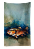 Brown Trout Kitchen Towel Velour Plush Front and Cotton Loop Back Machine Washable