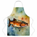 Brown Trout Apron Cooking Kitchen Server Baking Crafts Gardening for Adult Women Men, Unisex, Large, Multicolor