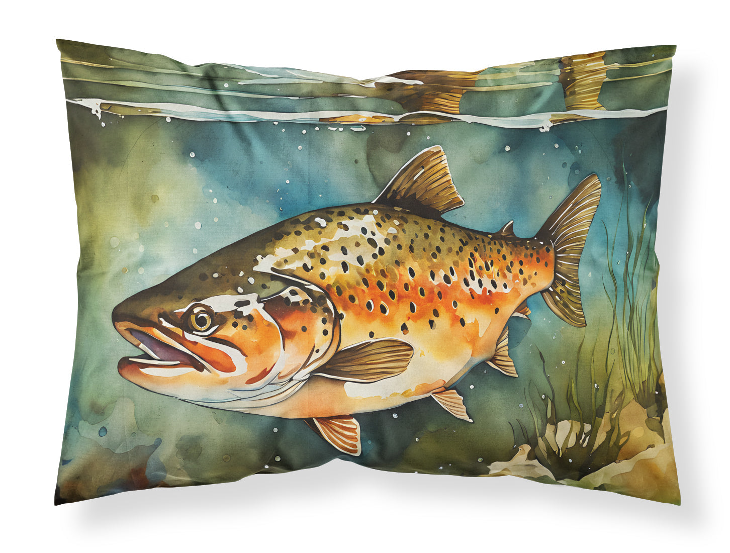 Brown Trout Standard Pillowcase Lightweight Super Soft Easy Care Decorative Artwork Pillowcase, Standard