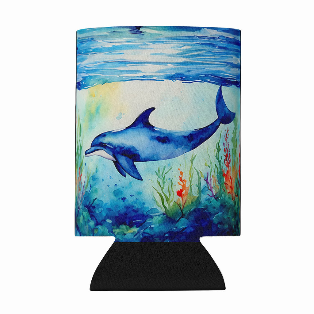 Dolphin Can or Bottle Hugger Cooler Sleeve for Standard 12 oz Cans, Insulated Foam Beer & Soda Can Hugger Reusable